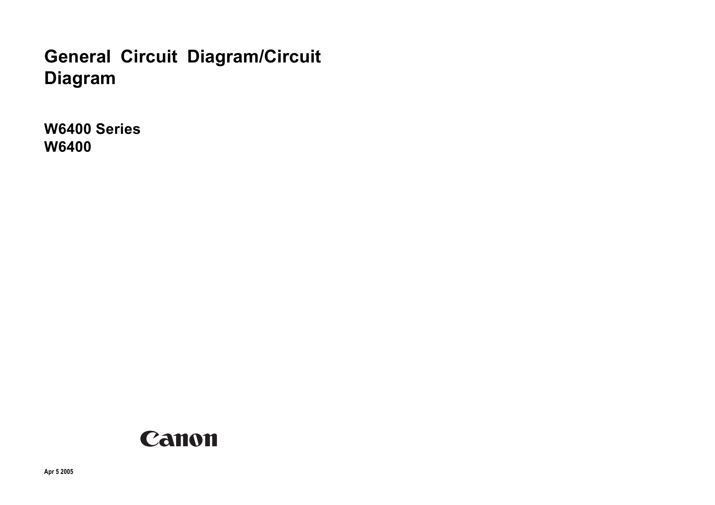 Canon Wide-Format-InkJet W6400 Circuit Diagram-1